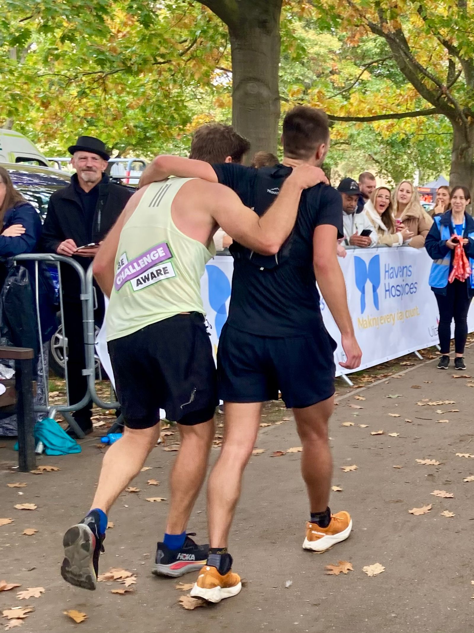 Mark Saunders completes the Chelmsford Marathon